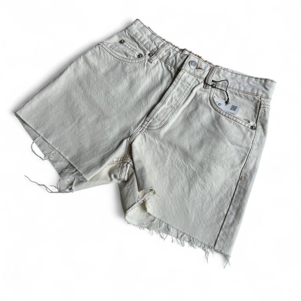Zara Beige Denim Shorts - size 36 - NWT
